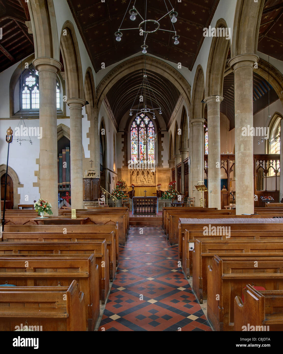 Wootton Bassett St Bartholomews,Church Interior Stock Photo - Alamy