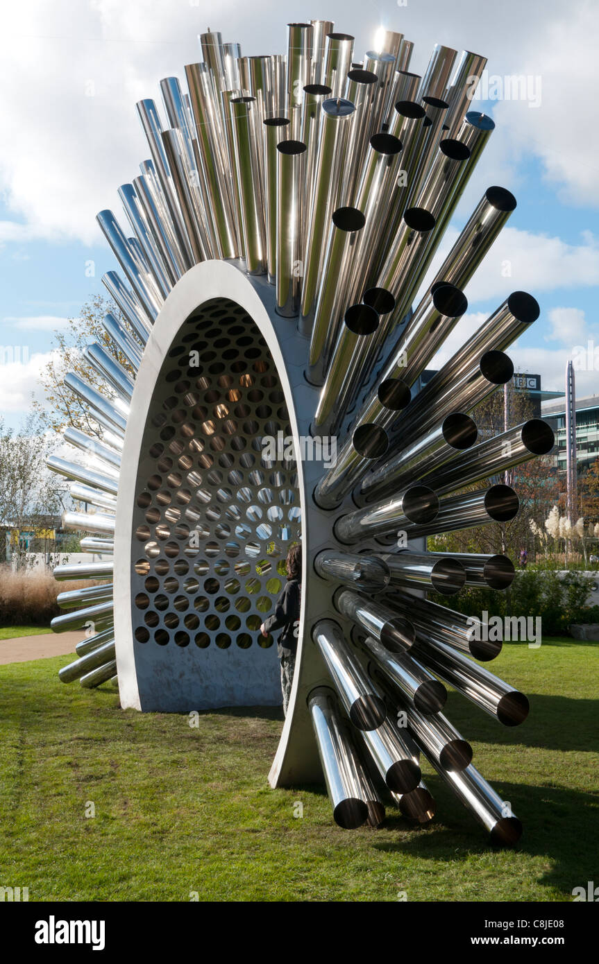 The Aeolus sculpture by Luke Jerram at MediaCityUK, Salford Quays