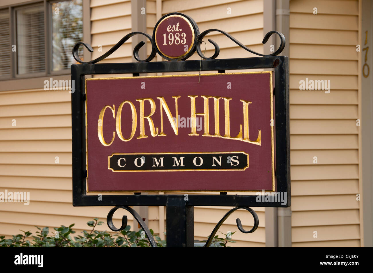 Corn Hill sign, Rochester NY USA Stock Photo Alamy