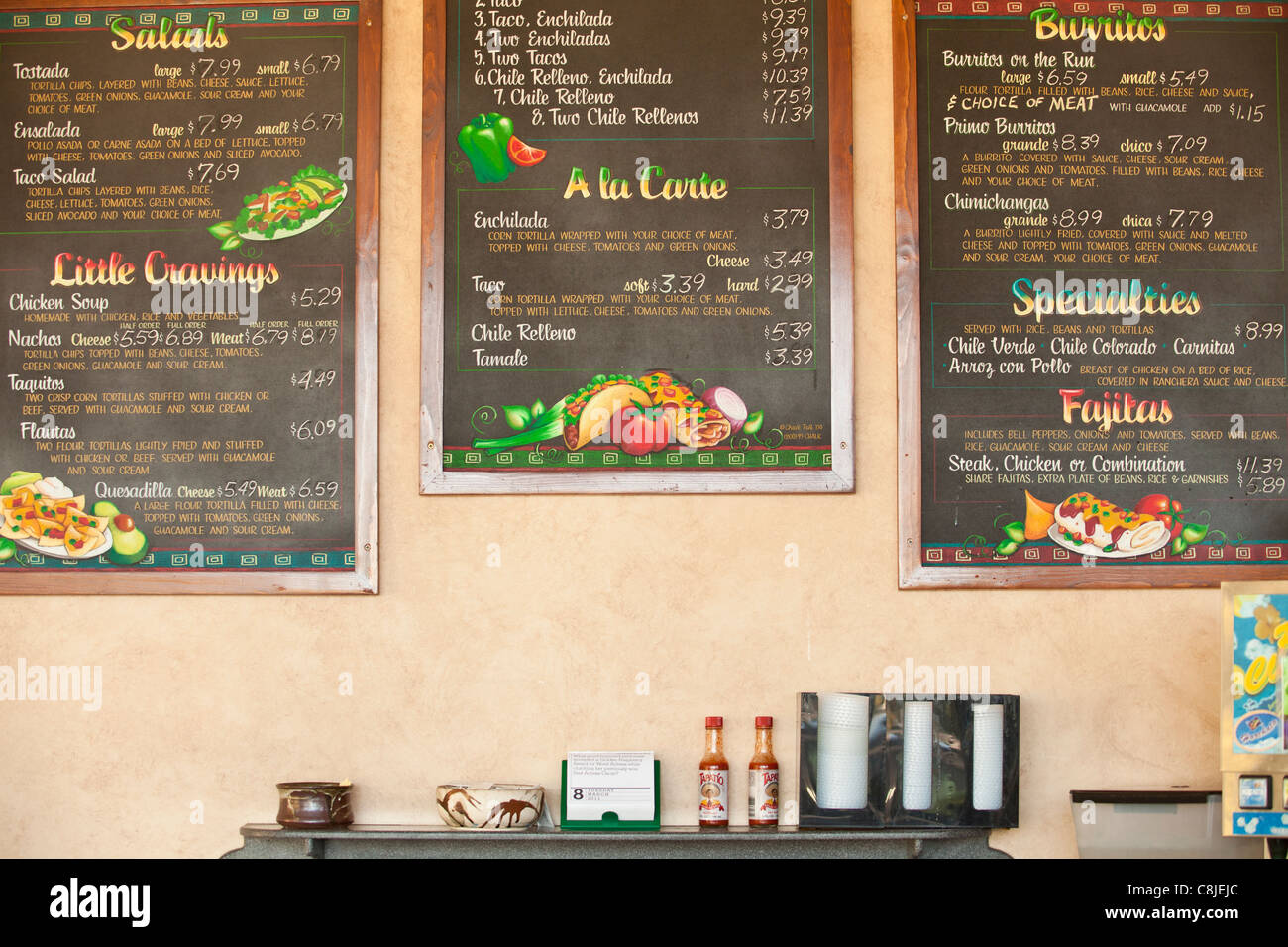 Mexican menu hi-res stock photography and images - Alamy