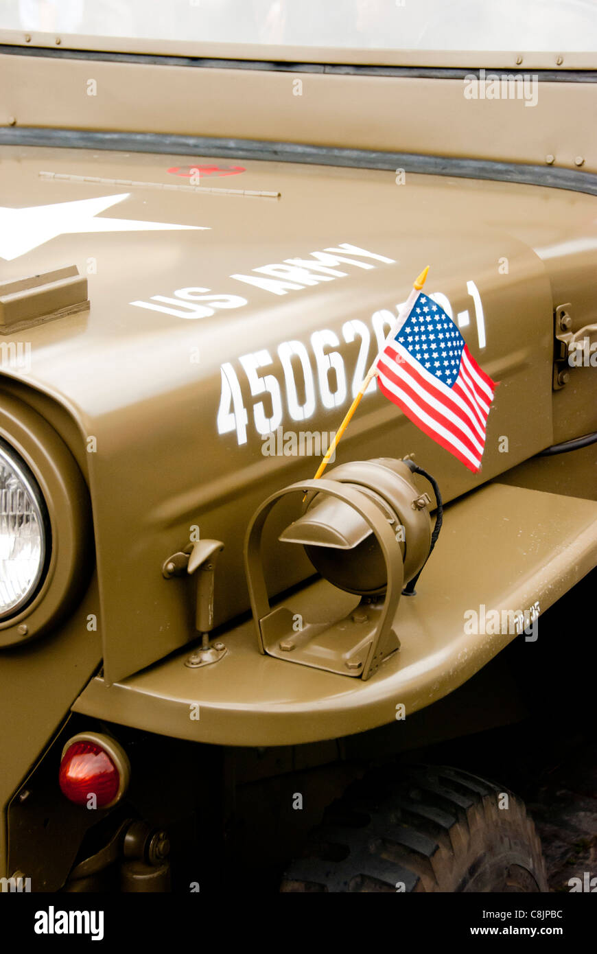world war II US army jeep Stock Photo