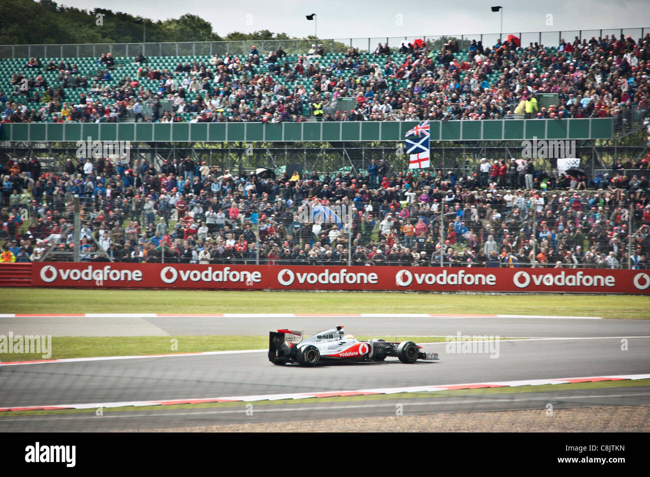 Lewis Hamilton Entertains The Crowd At The British Formula 1 Grand Prix