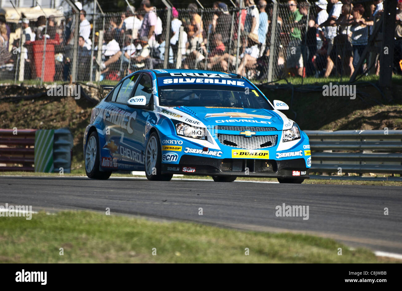 Jason Plato on track during the British Touring Car Championship at ...