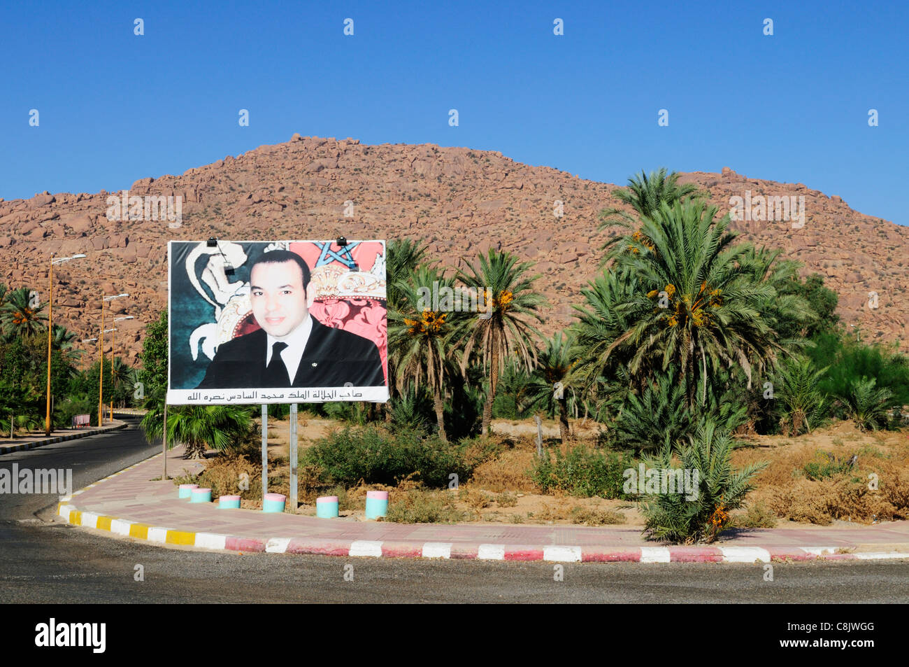 Poster of King Mohammed VI, Tafraoute, Morocco Stock Photo