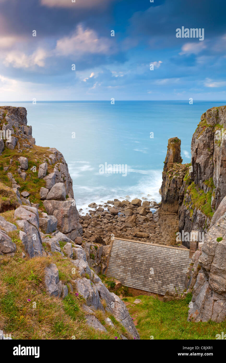 St Govan's Chapel a 13th century Scheduled Ancient Monument in the ...