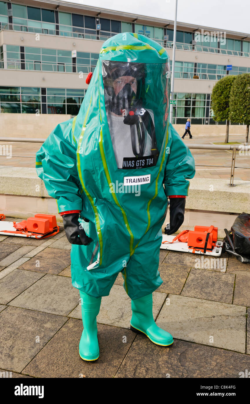 Paramedics wearing Gas Tight Suits (GTS) during the launch of Northern
