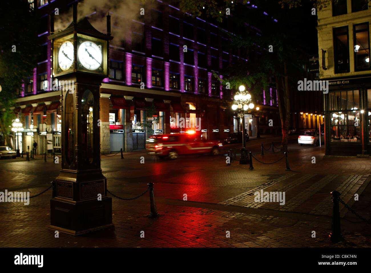 Vancouver City Lights Time Exposure Stock Photos Vancouver City