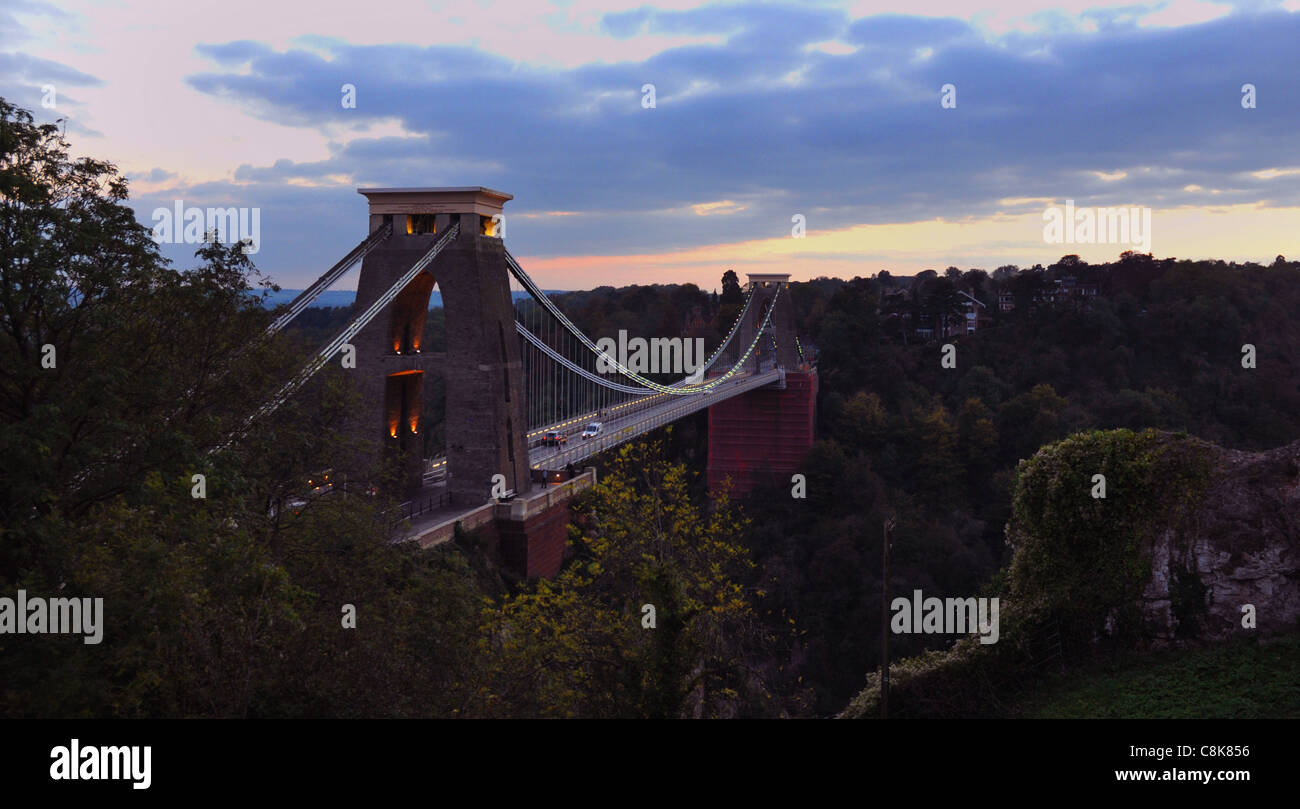 ISAMBARD BRUNEL'S CLIFTON SUSPENSION BRIDGE, BRISTOL Stock Photo