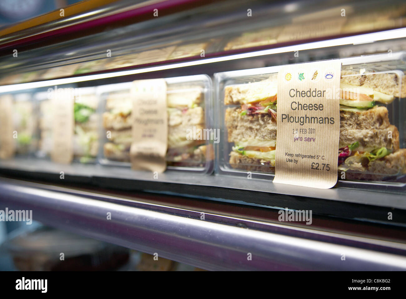 Selection of sandwiches for sale at a office canteen Stock Photo Alamy