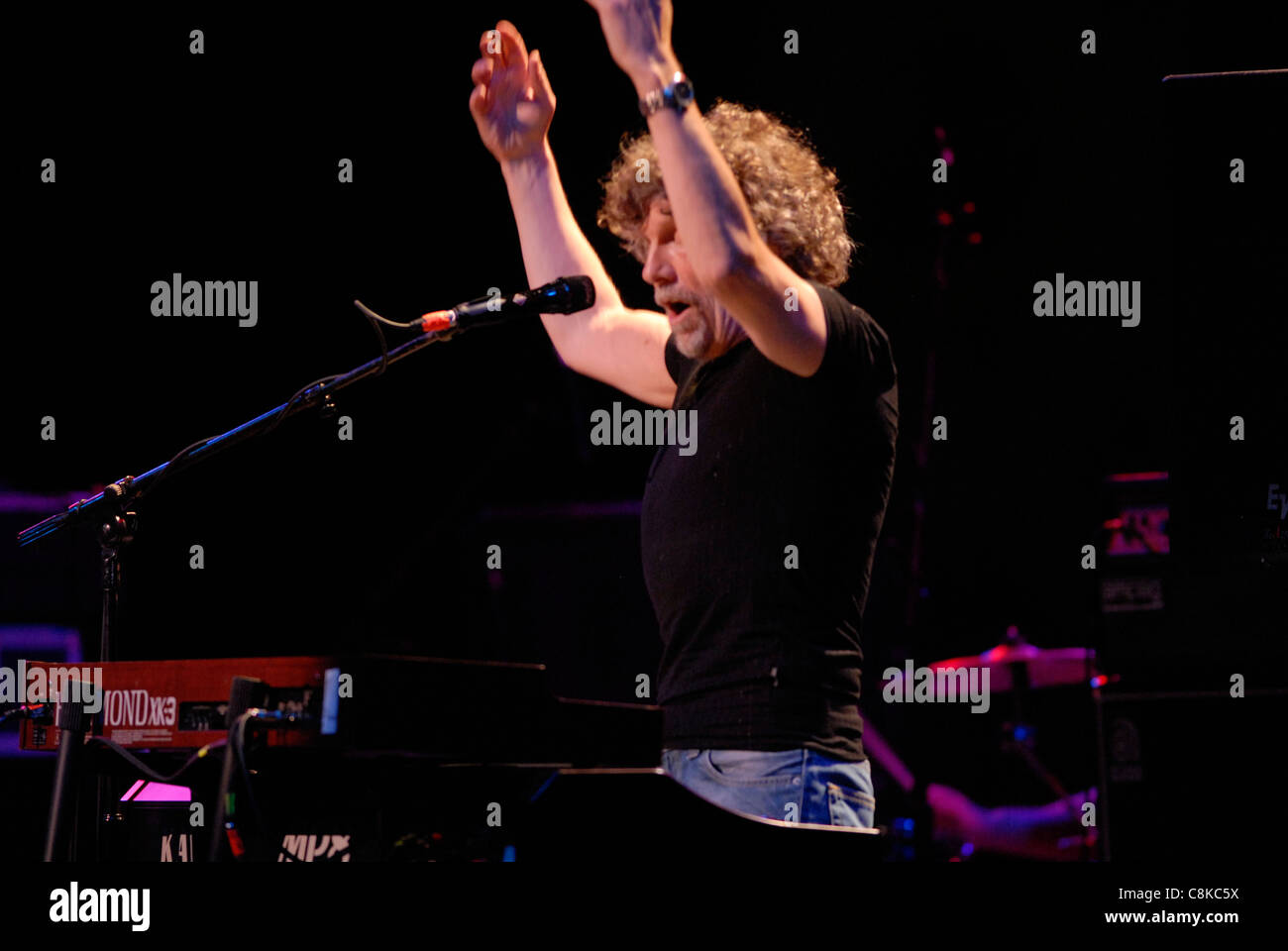 Rod Argent of the Zombies performs during Hippifest in Vienna, Virginia. Stock Photo
