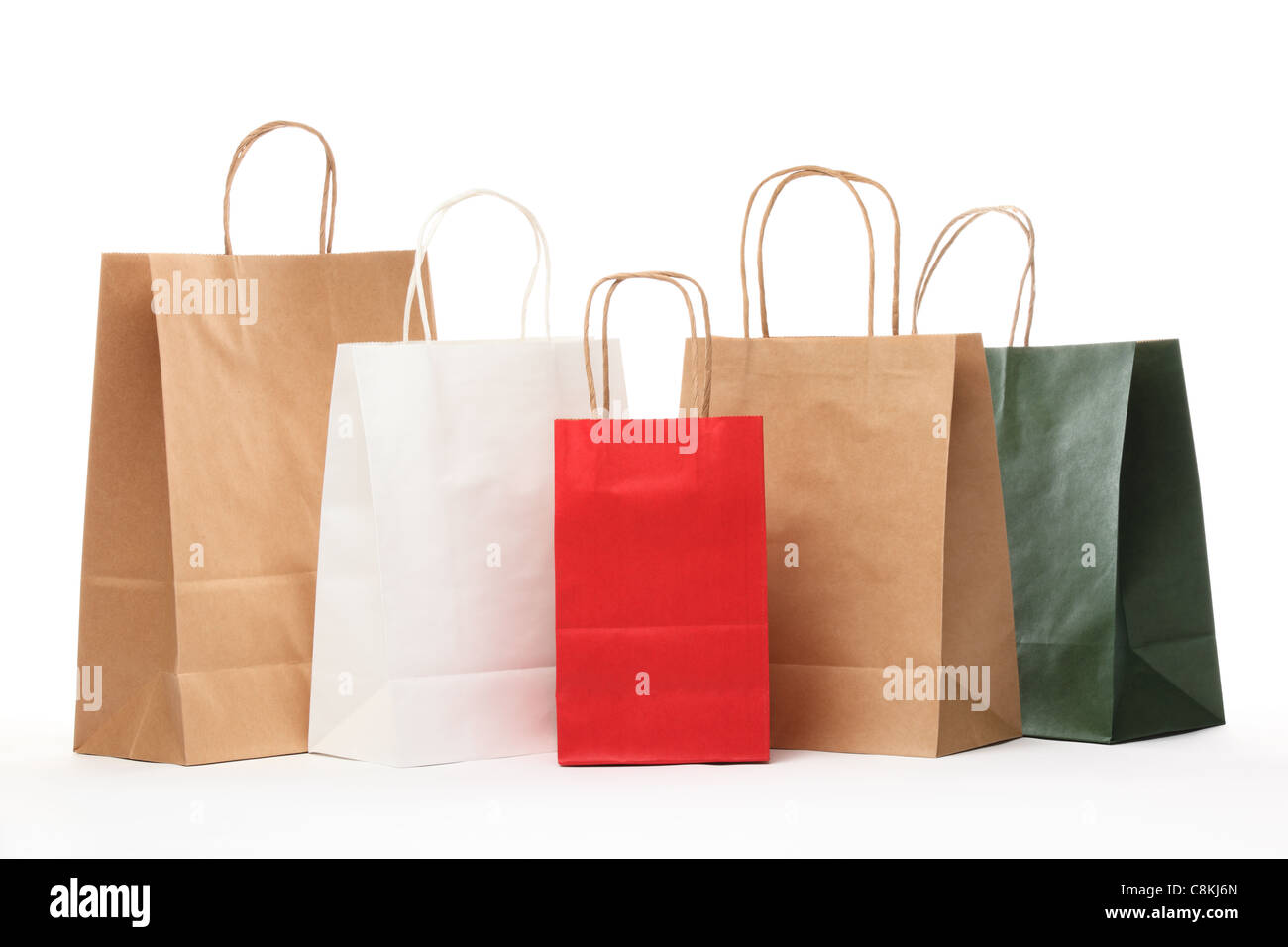 Shopping bags isolated on white background. Stock Photo