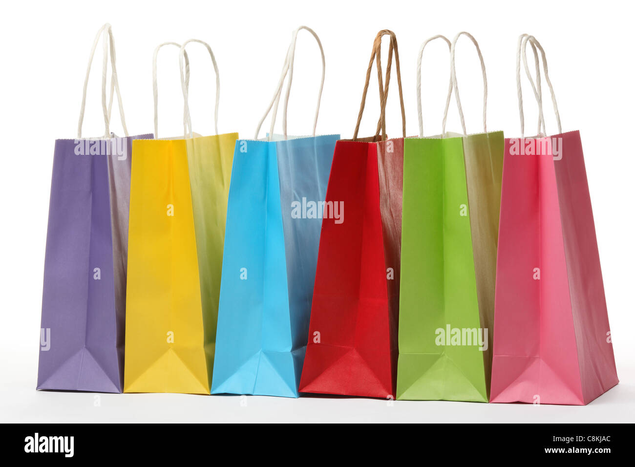 Shopping bags on white background Stock Photo