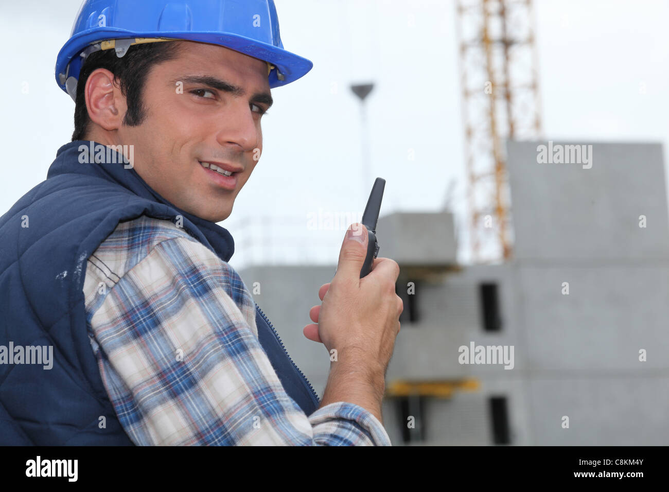 Construction site foreman Stock Photo Alamy