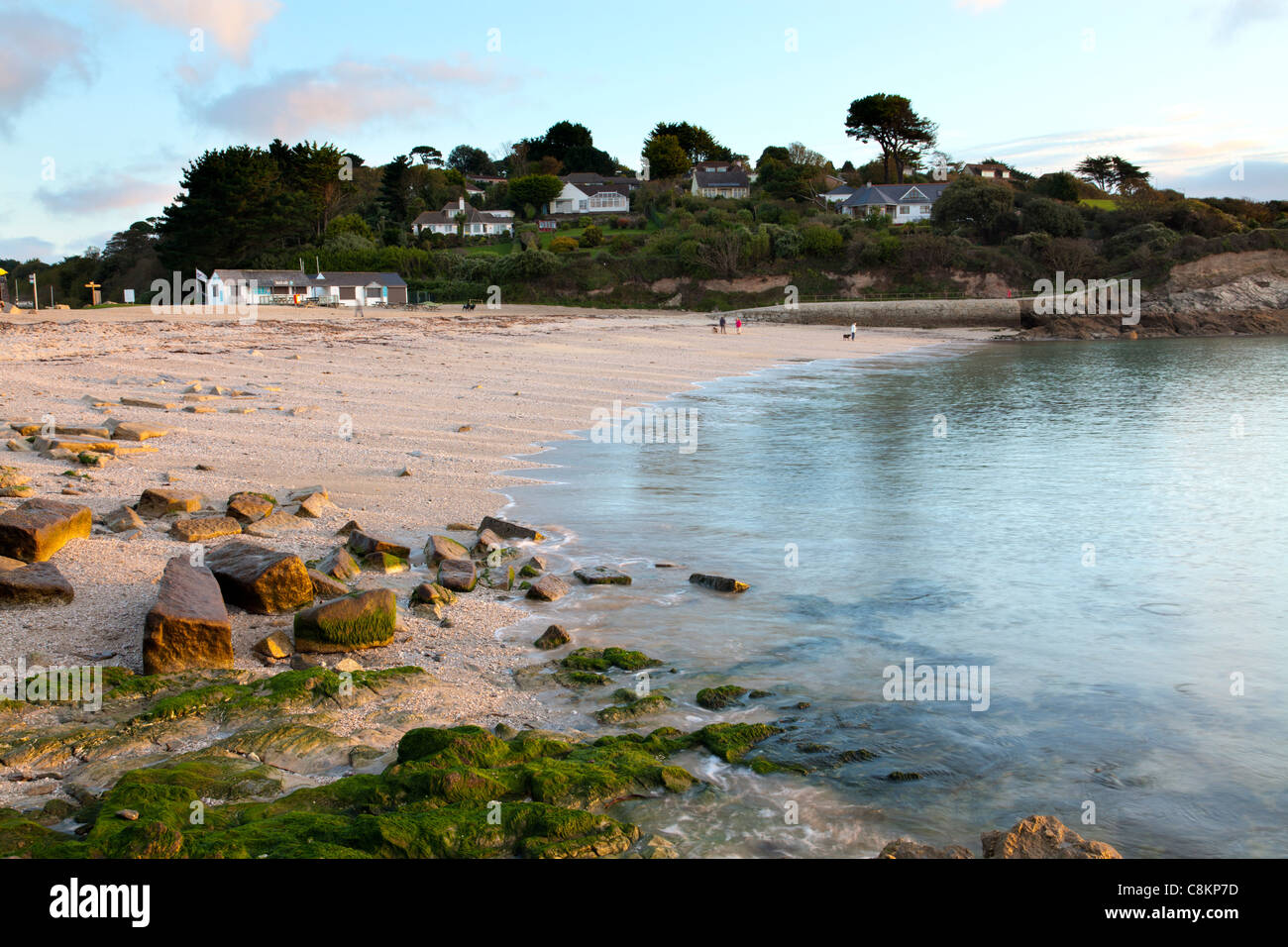 The beach at Swanpool Falmouth Cornwall England UK Stock Photo