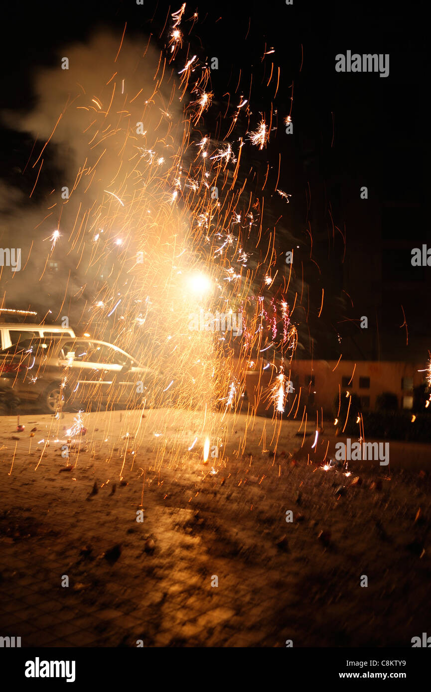 Diwali Fireworks Stock Photo