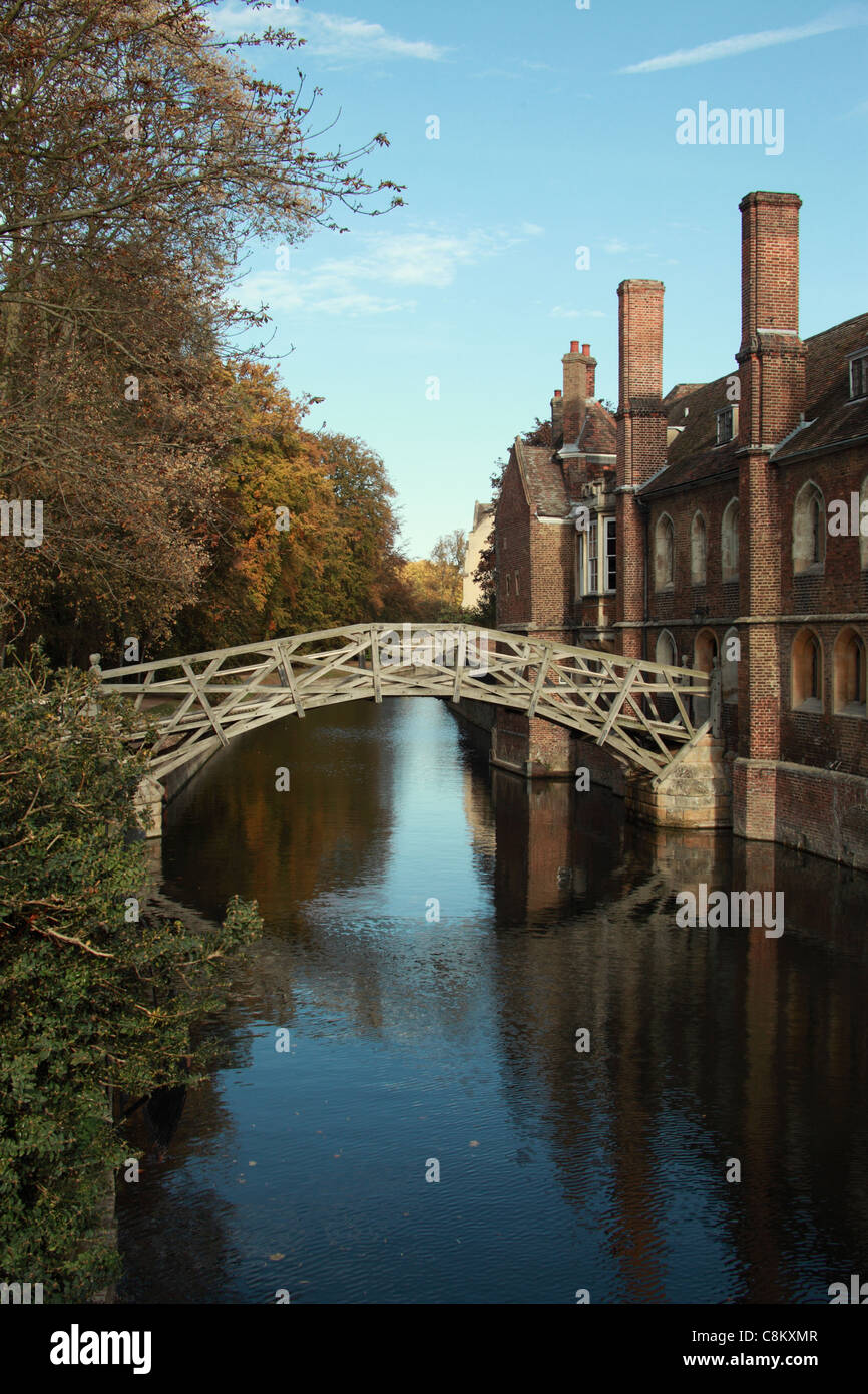 Mathematical Bridge, Queens' College, Cambridge Stock Photo