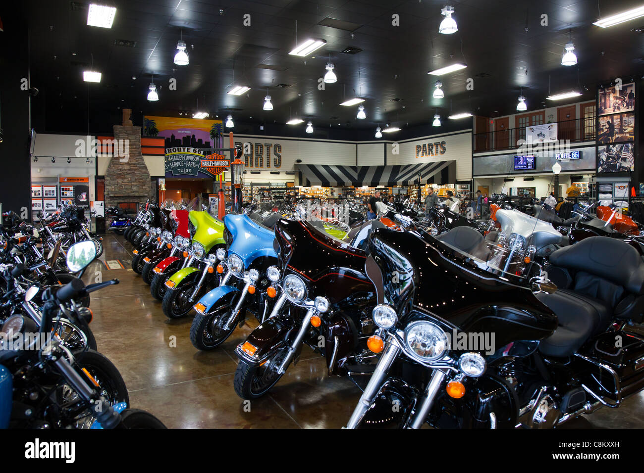 U.S.A. Oklahoma, Route 66 Tulsa, the big Harley Davidson shop Stock Photo -  Alamy
