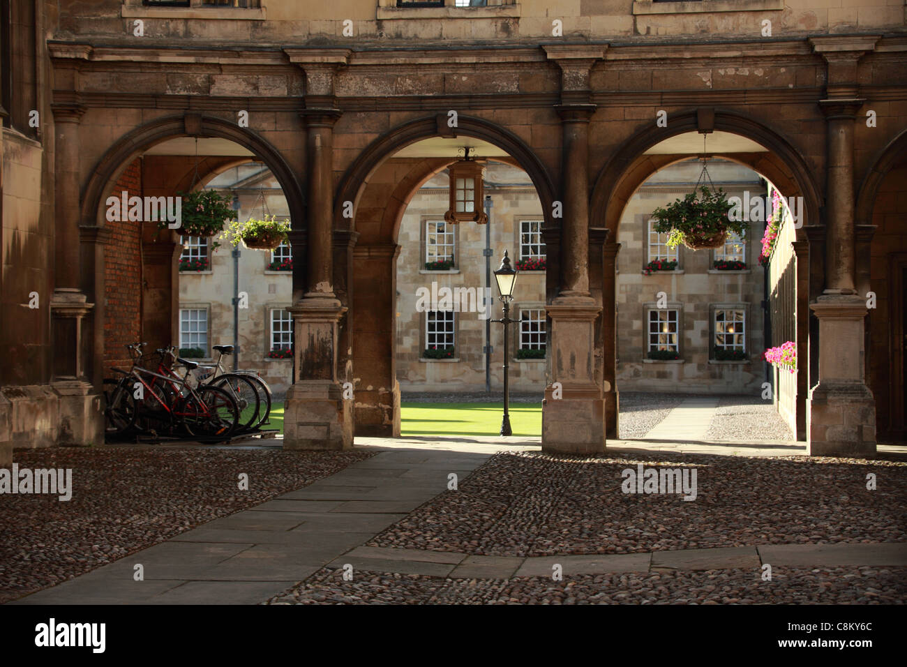 Archways to a college entrance Cambridge UK Stock Photo