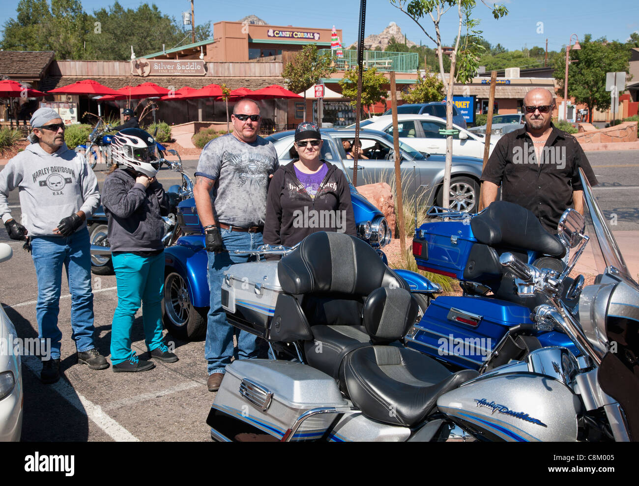 Harley Davidson enthusiasts Stock Photo
