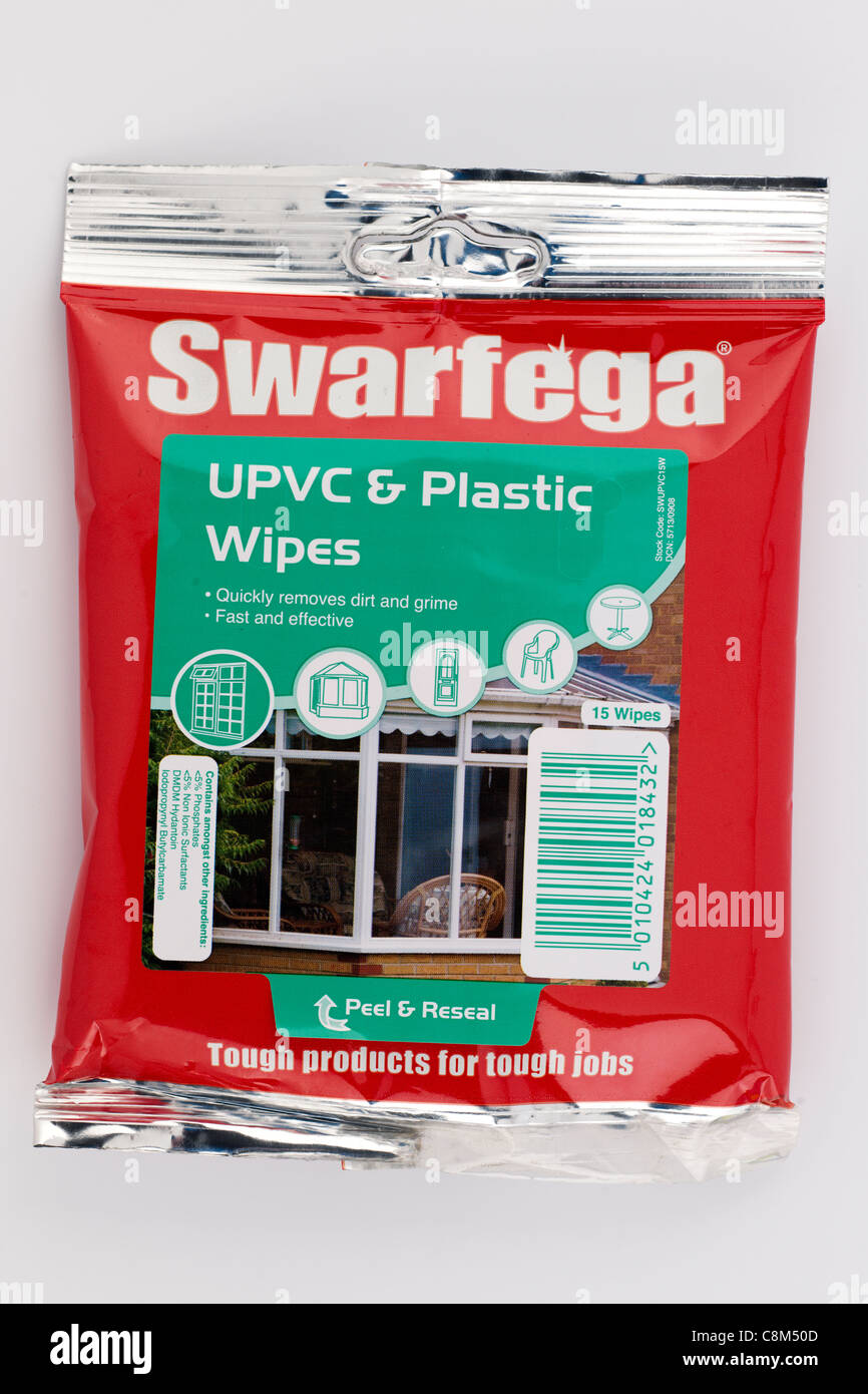 Packet of Swarfega UPVC and plastic wipes Stock Photo Alamy