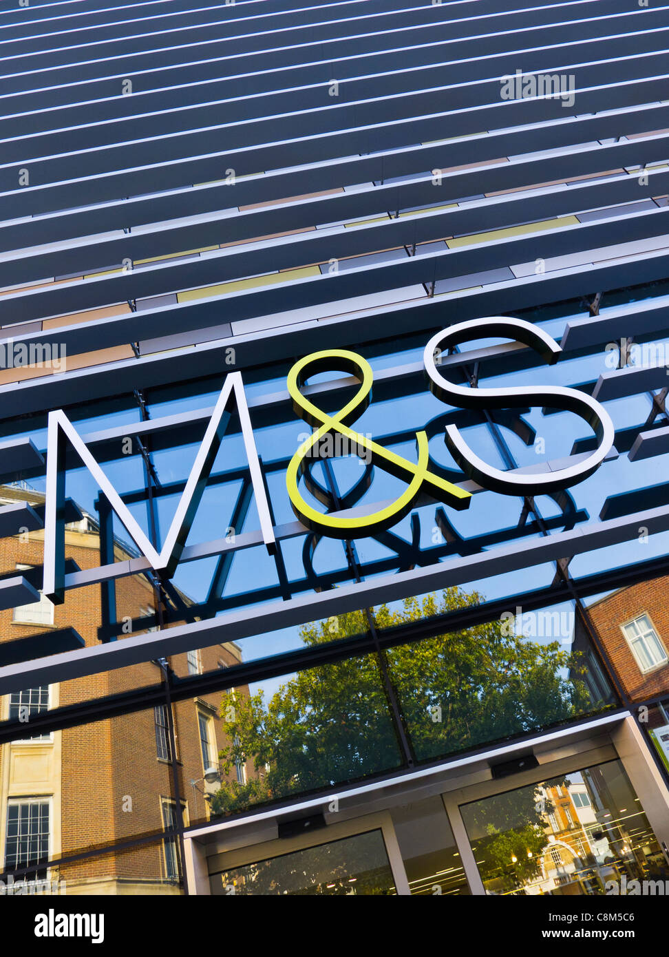 Marks and Spencer store front at Rampant Horse Street in Norwich, Norfolk, England. Stock Photo