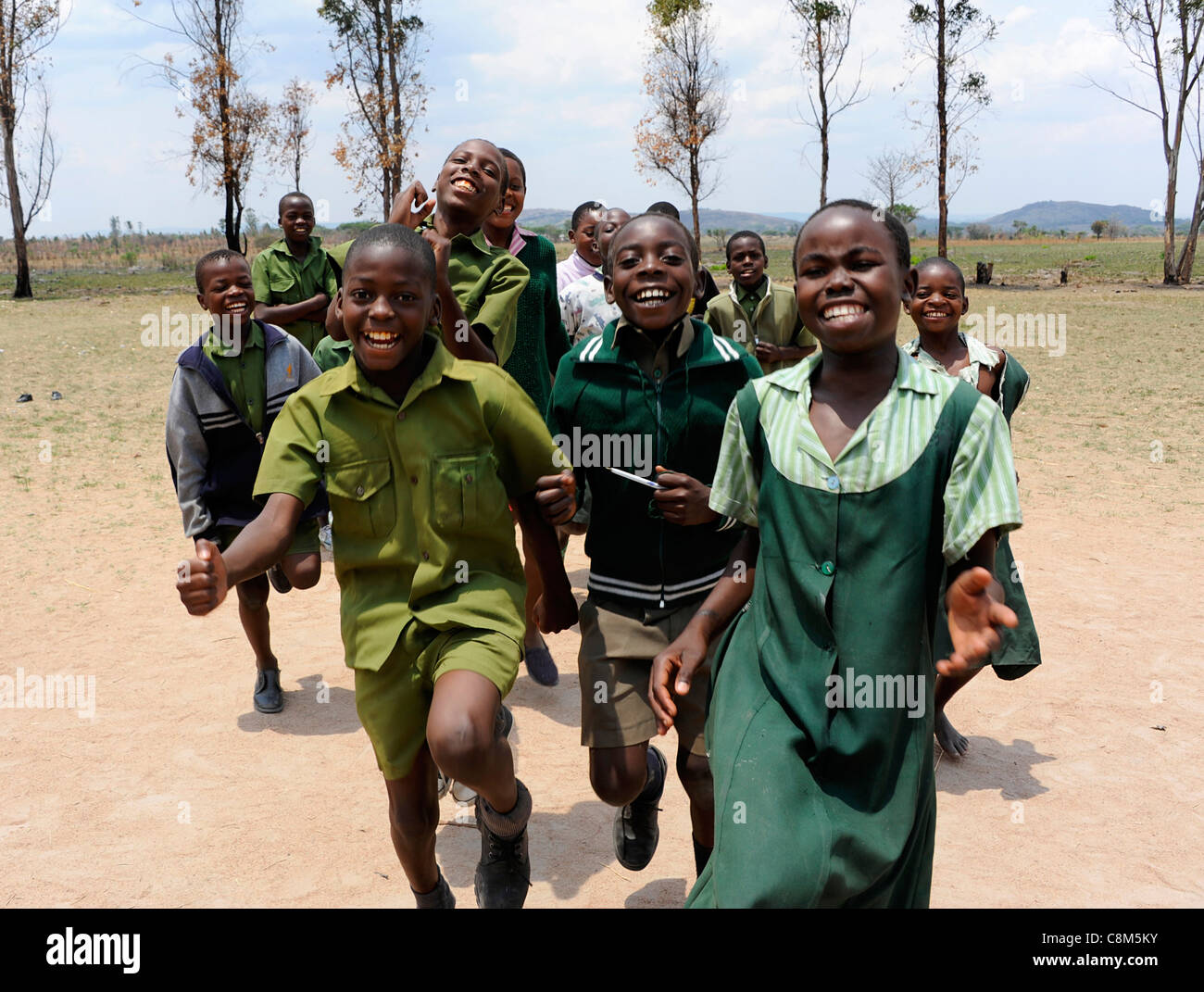 Local children at Numwa Primary School, Zimbabwe, Southern Africa Stock Photo