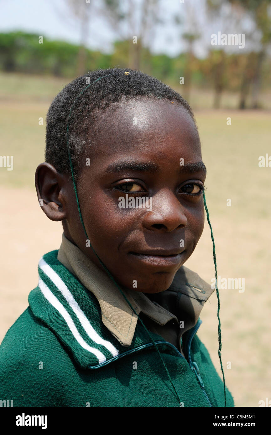 Portrait of 12-13 year old school boy in Zimbabwe. Stock Photo