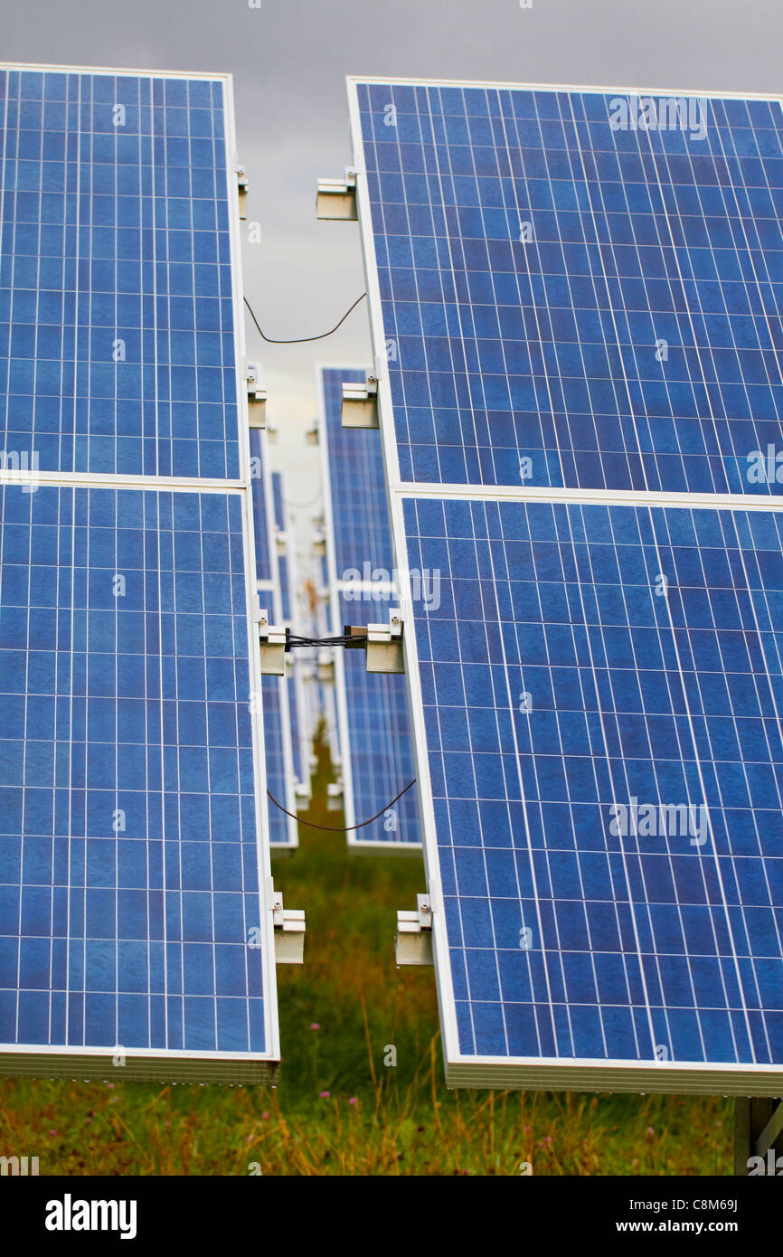 Ferrisburgh Solar Farm facility in Vergennes, Vermont Stock Photo