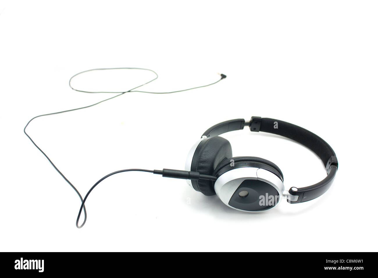 modern style headphones shot on a white background Stock Photo