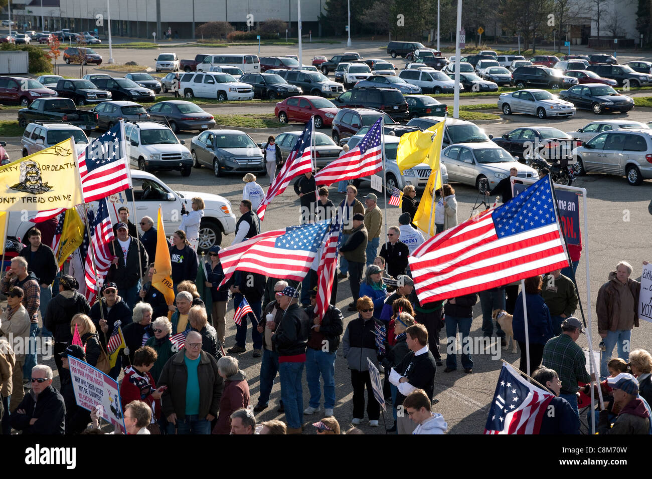 TEA Party Express rally Waterford Township Michigan USA Stock Photo