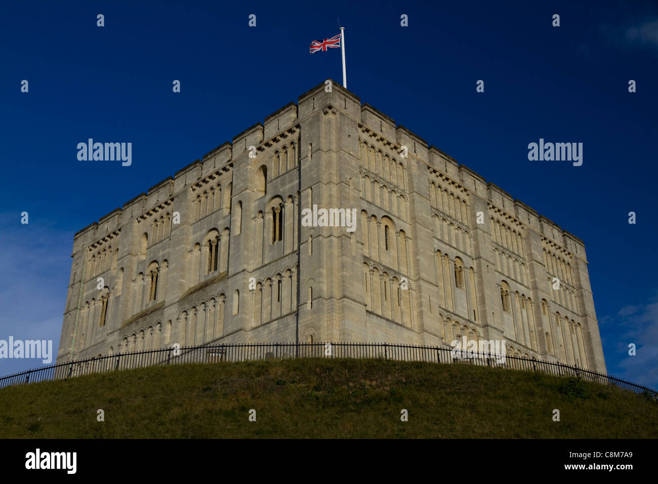 The magnificent edifice of Norwich Castle in Norwich, Norfolk Stock Photo