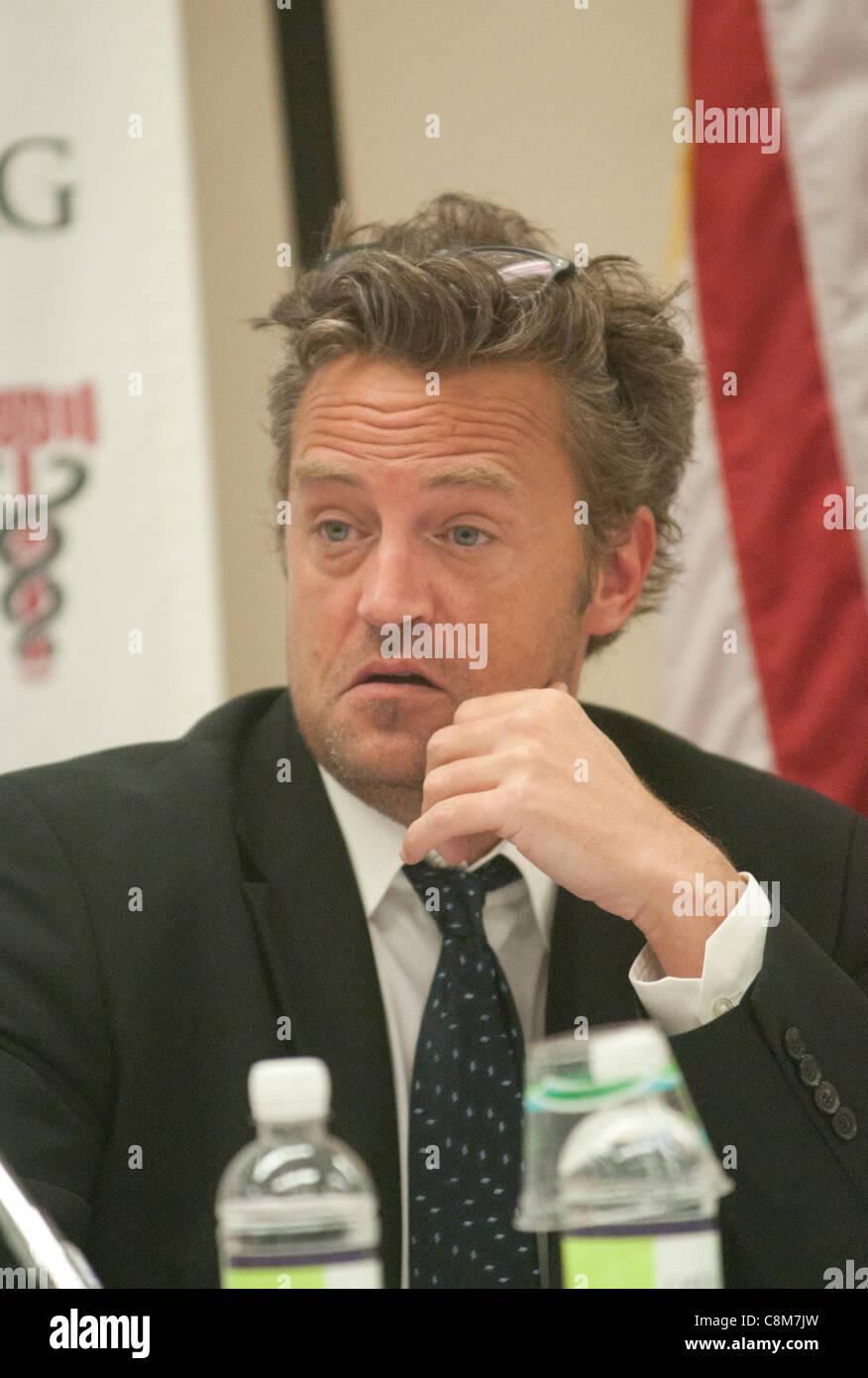 Actor Matthew Perry attends the National Association of Drug Court Professionals; and the House Addiction, Treatment and Recovery Caucus briefing on 'Drug Courts and Veterans Treatment Courts: A Proven Budget Solution Serving Our Veterans' on Capitol Hill in Washington D.C. on Thursday October 27, 2 Stock Photo