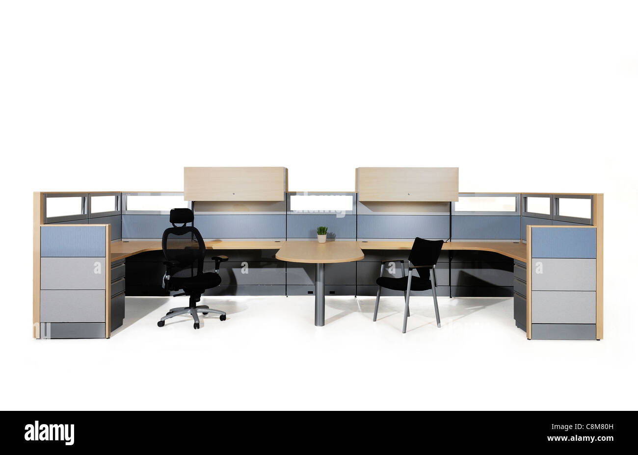 Empty office cubicles desk work hires stock photography and images Alamy