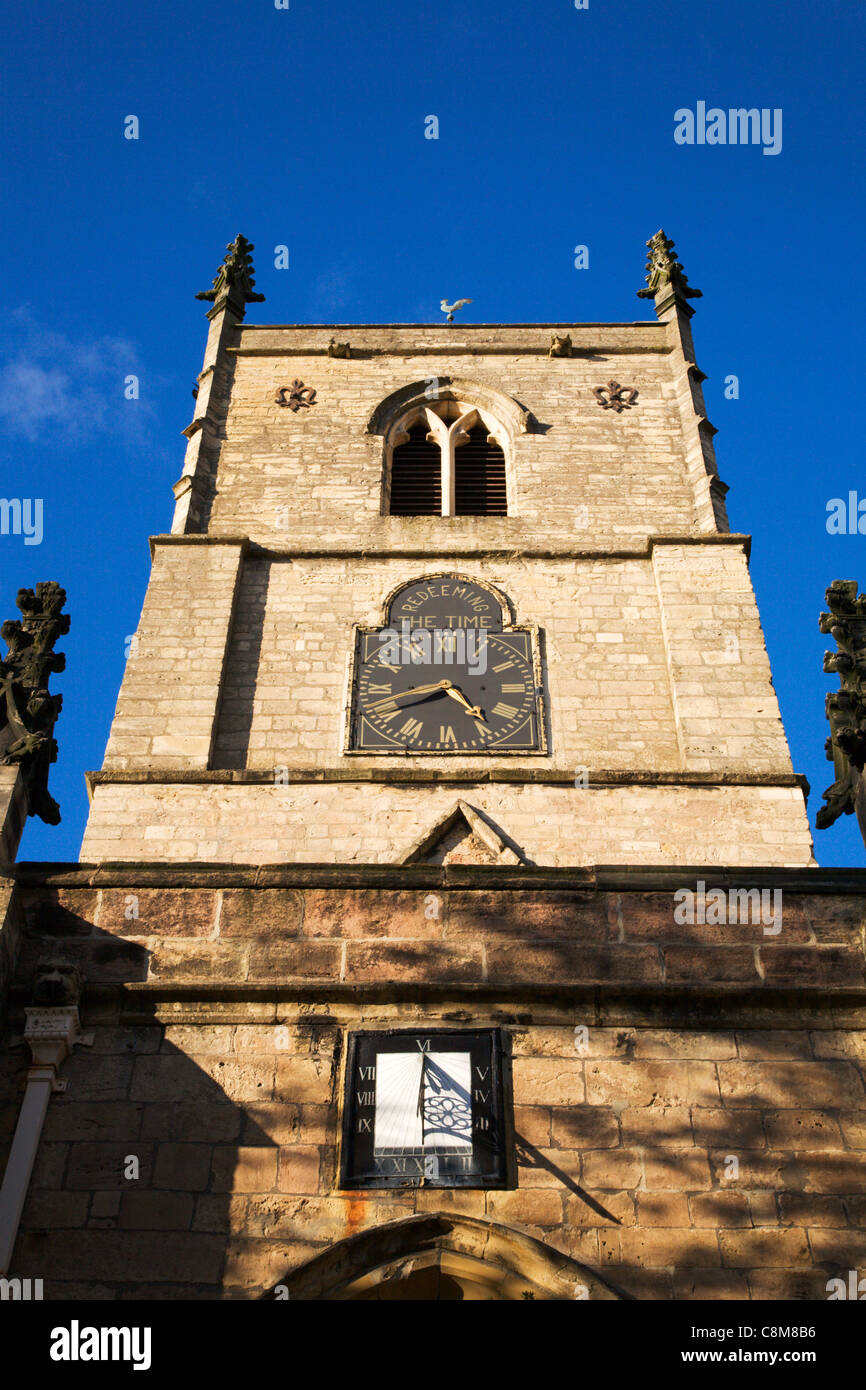 Church with clock tower hi-res stock photography and images - Alamy