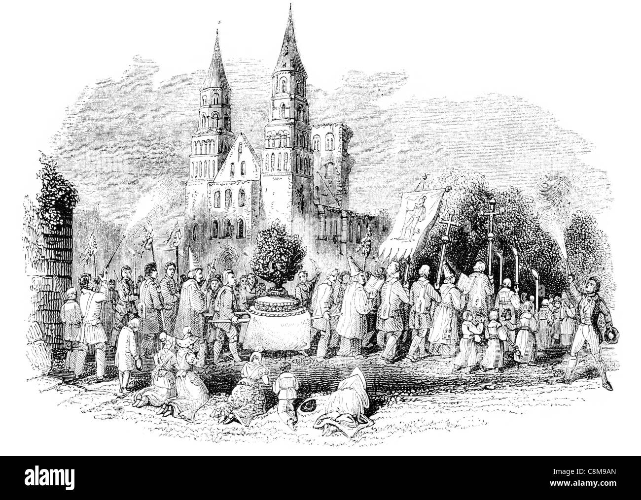 Benedictine abbey drawing hires stock photography and images Alamy