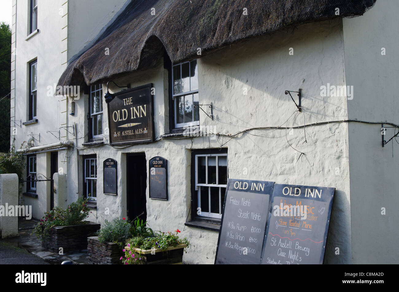 The Old Inn Public House Mullion Cornwall Stock Photo