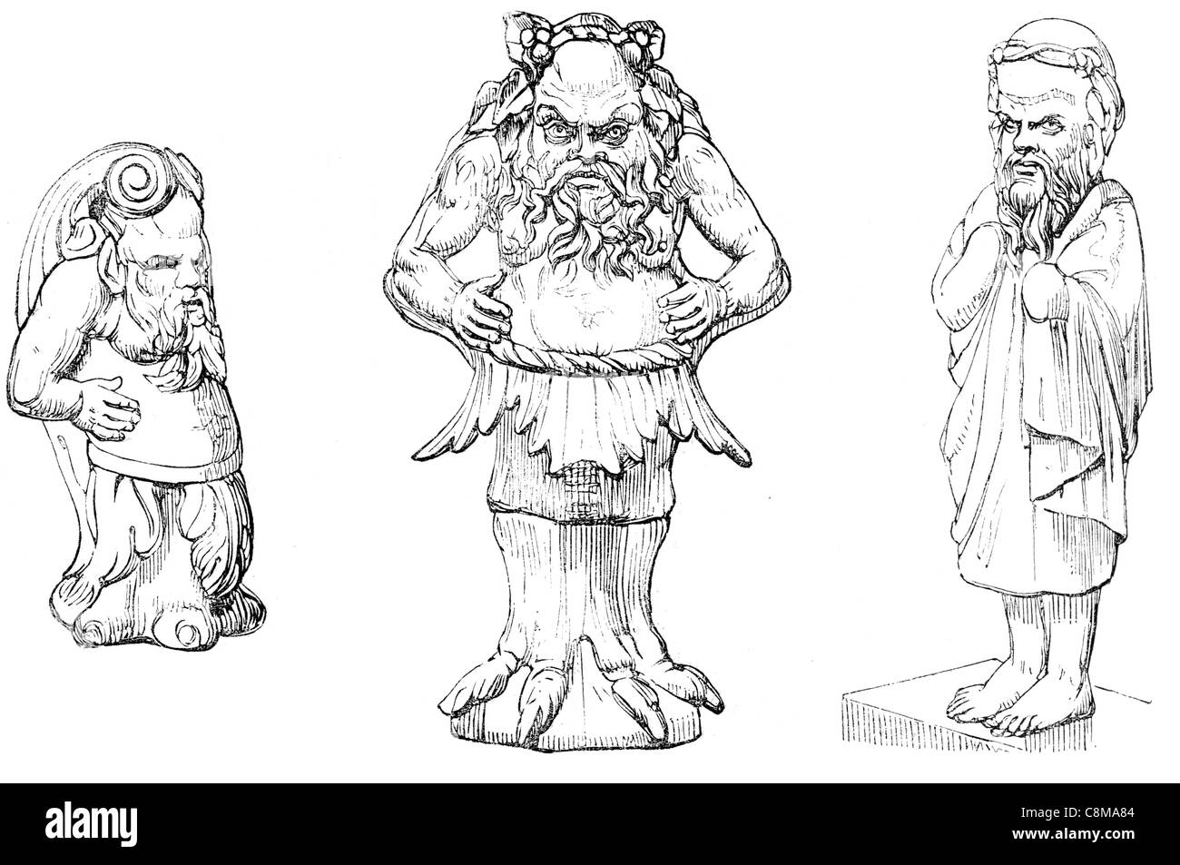 Sculpture sculpted statue gargoyle art culture man men old wise lucky