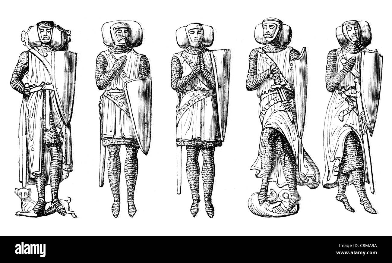 Effigies Poor Fellow Soldiers of Christ Temple of Solomon Knights Templar Order of the Temple Templars Knight Stock Photo