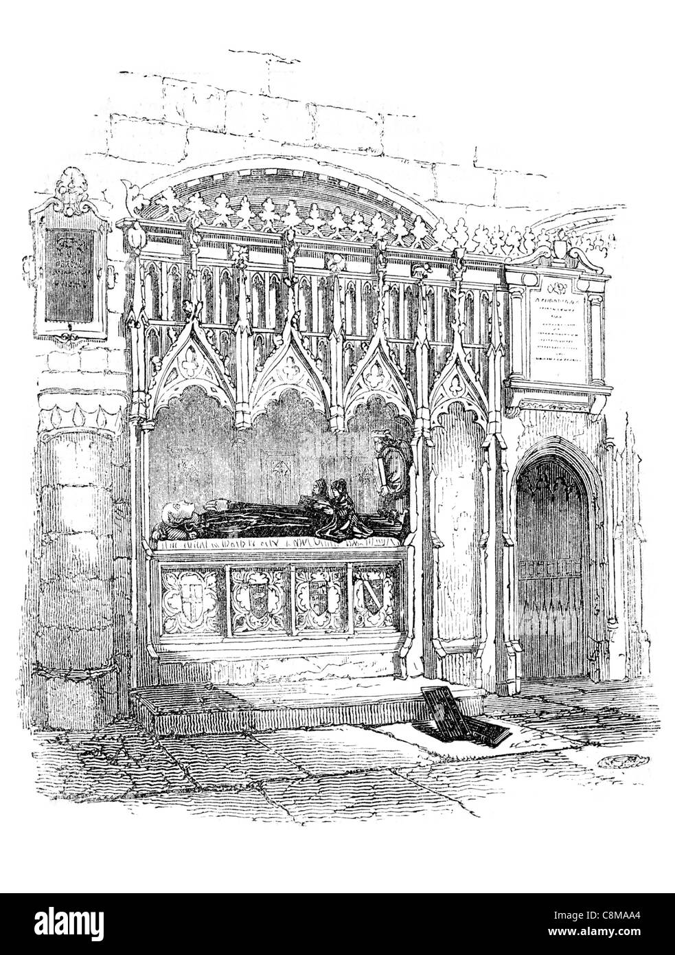 Tomb prior Rahere Raher Raherius clergyman King Henry I St Bartholomew's Hospital clerk courtier minstrel jester Stock Photo