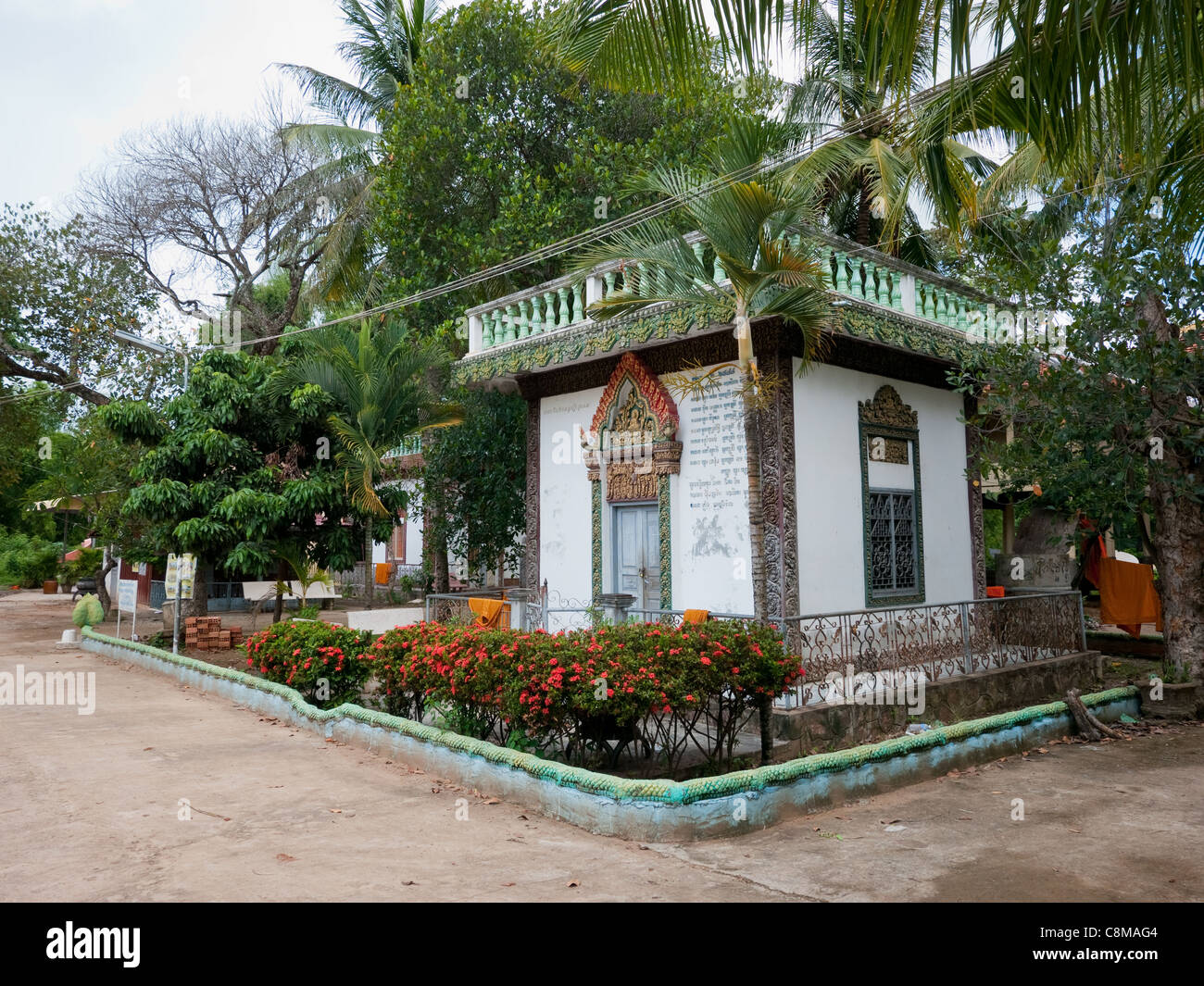 Monk's residence at Buddhist temple in rural Cambodia Stock Photo Alamy