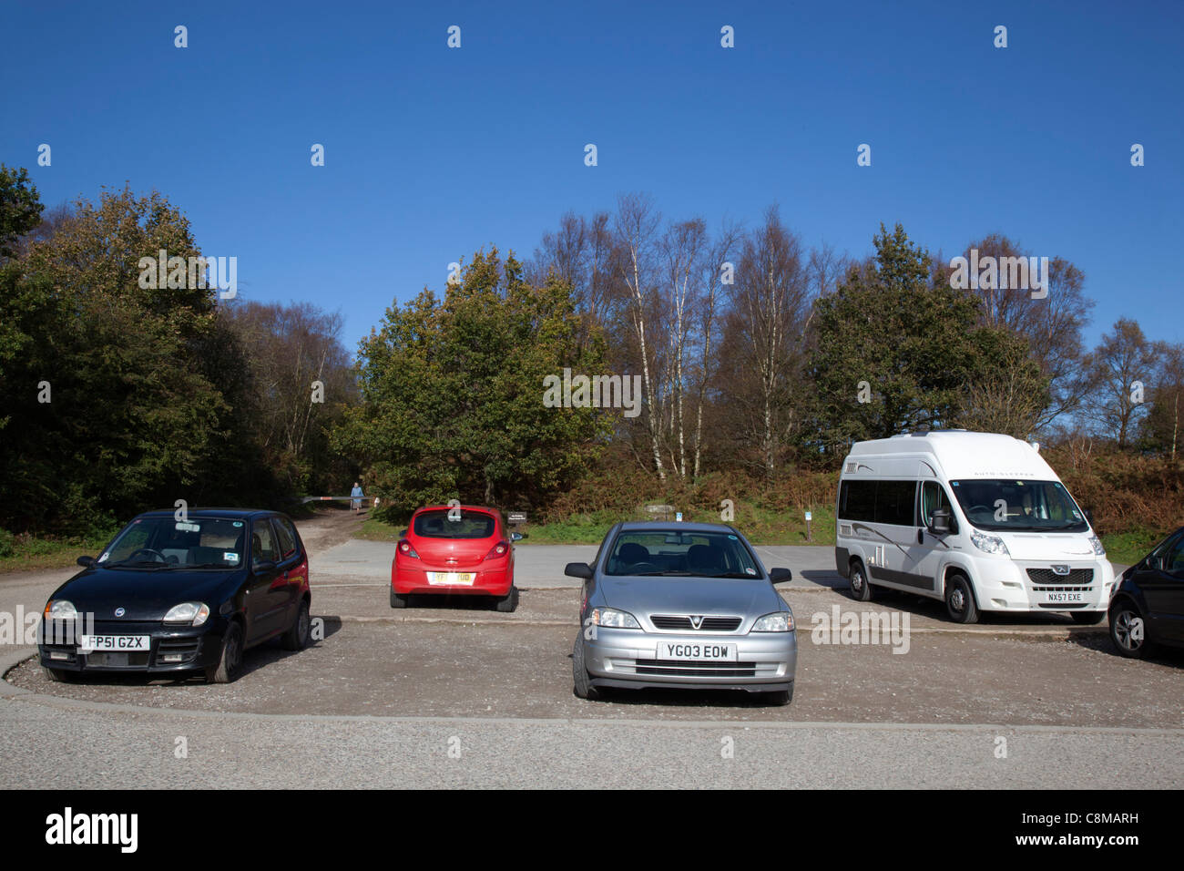 Brimham Rocks; car park; UK Stock Photo Alamy