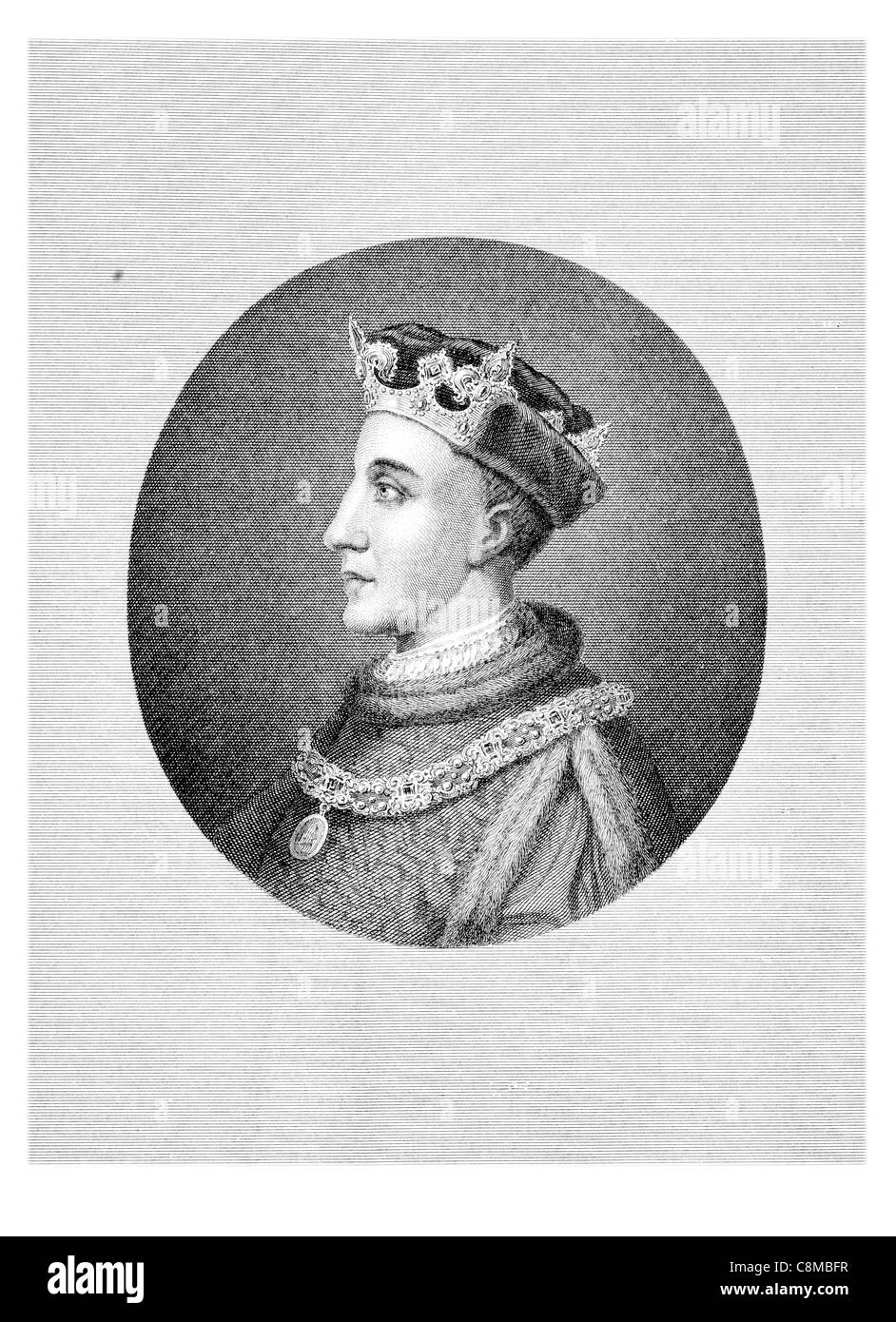 Crown Henry V 1386 1422 King of England House of Lancaster regal royal kingly princely imperial sovereign ruler monarch Stock Photo