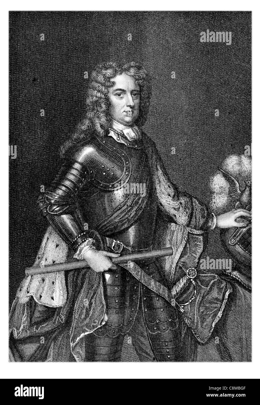 John Churchill Duke Marlborough English soldier 1650 1722 armour hereditary title British nobility Peerage England first Dukedom Stock Photo