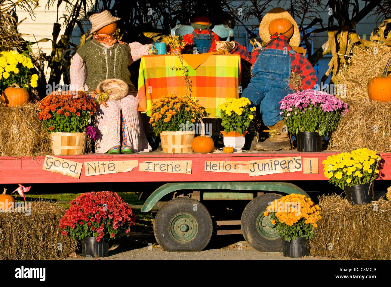 Halloween decorations in Mad River Valley Vermont during autumn time