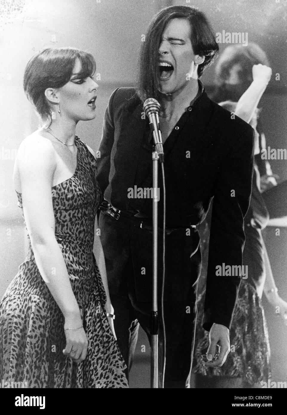 HUMAN LEAGUE UK pop group in 1982 with Phil Oakley and Joanne Cathrall.  Photo Laurens van Houten Stock Photo - Alamy