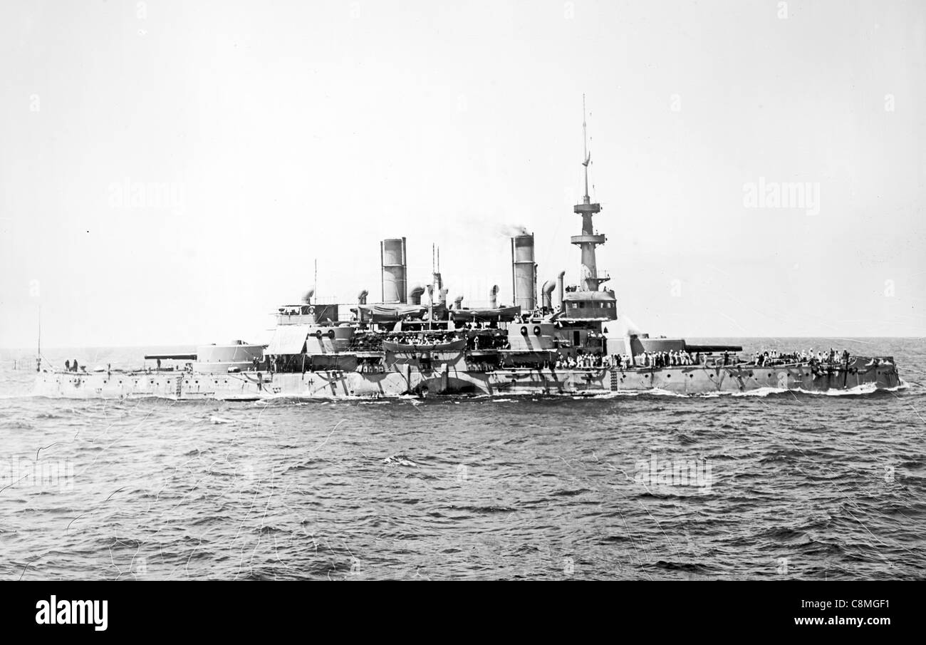 Battleship Indiana Stock Photo