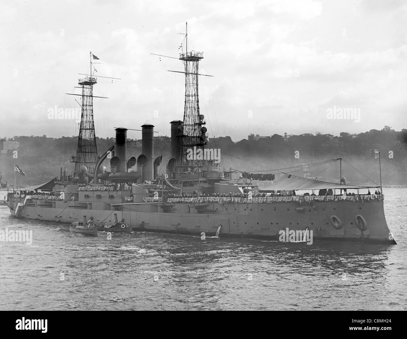 U.S. battleship Connecticut Stock Photo