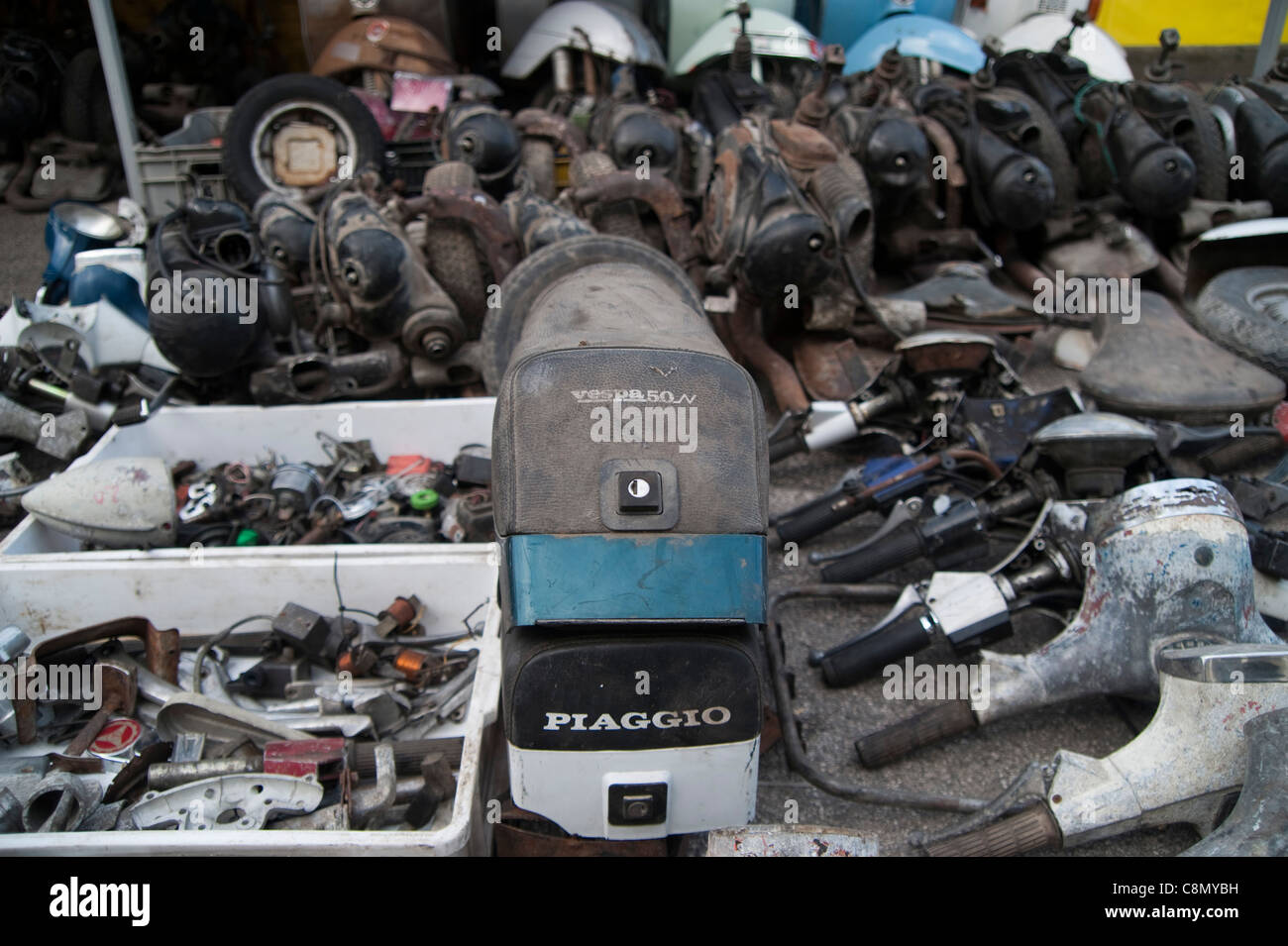 The Vintage and Classic Cars Exhibition of Padova Stock Photo