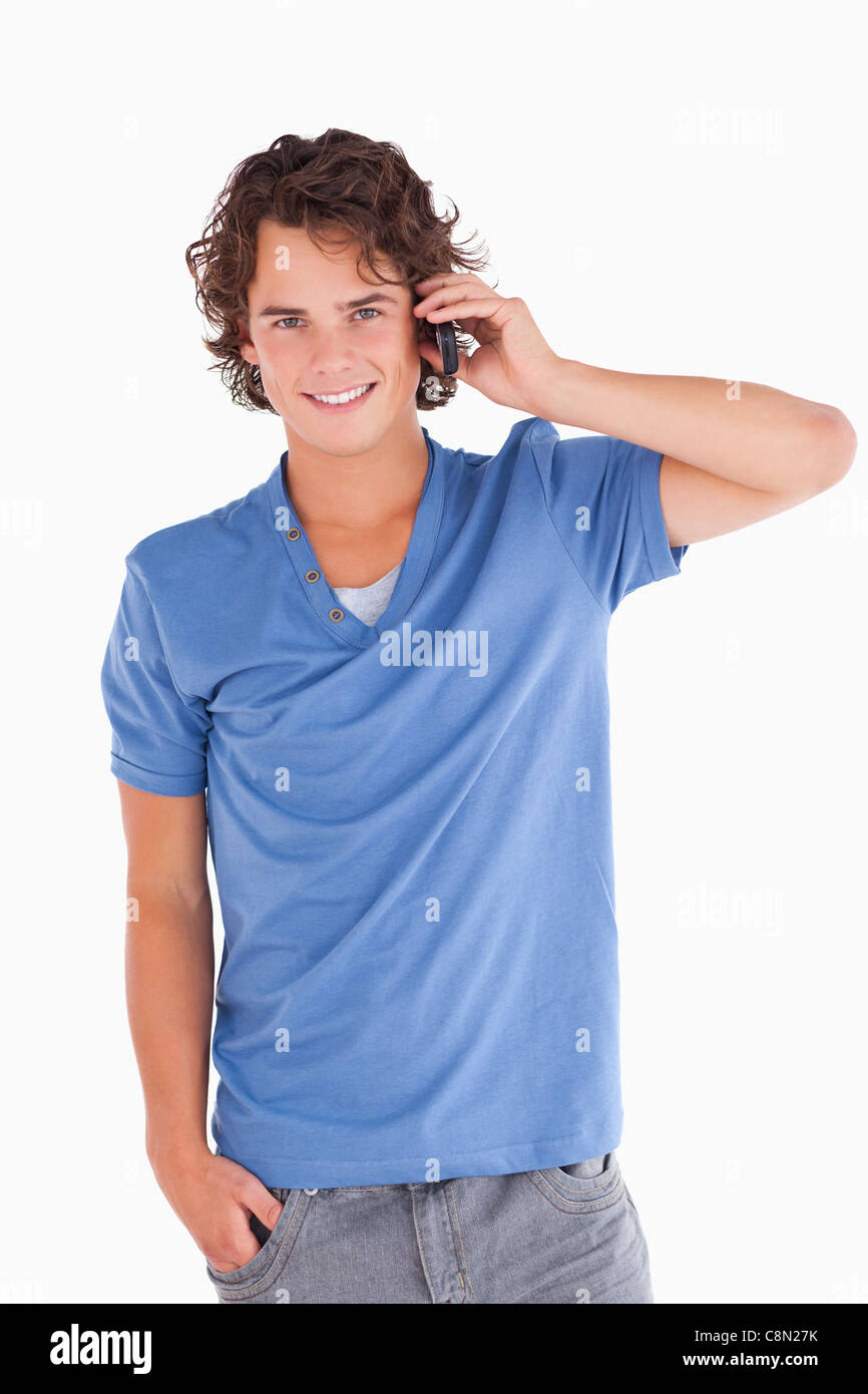 Handsome man on dark hi-res stock photography and images - Alamy