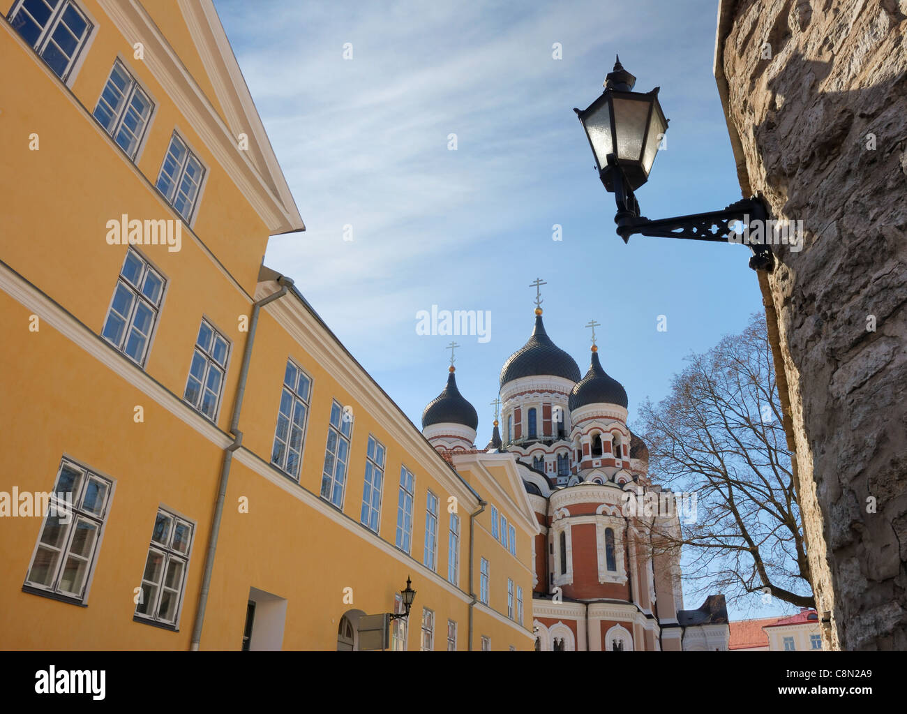Saint Aleksander Nevsky Cathedral in Tallinn, Estonia. Stock Photo